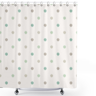 Personality  Seamless Dots Pattern Shower Curtains