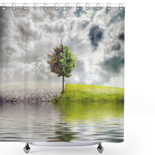 Personality  Ecology Landscape Shower Curtains