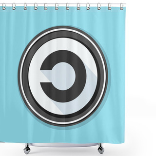 Personality  Copyleft Sign Icon Shower Curtains