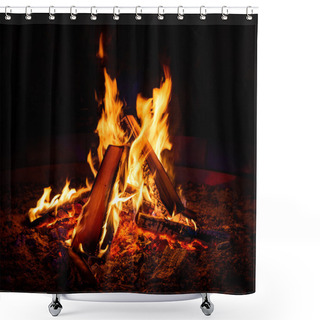 Personality  Camp Fire Shower Curtains