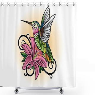 Personality  Hummingbird Shower Curtains