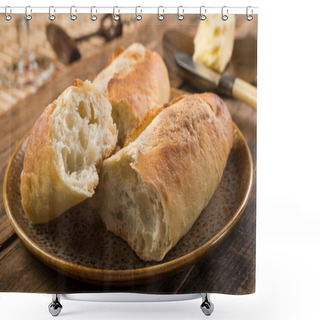 Personality  French Bread And Butter Shower Curtains