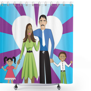 Personality  Family 2 Shower Curtains