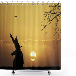 Personality  Samurai Shower Curtains