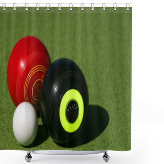 Personality  Lawn Bowls Shower Curtains