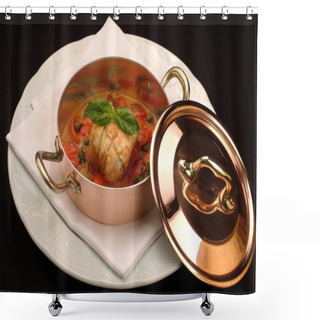 Personality  Italian Food Recipes, Stewed Monkfish. Shower Curtains