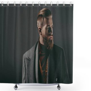 Personality  Handsome Bearded Man Shower Curtains