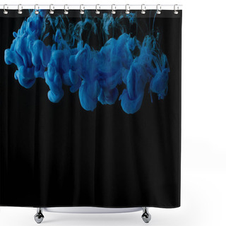 Personality  Background With Abstract Blue Swirls Of Paint Shower Curtains