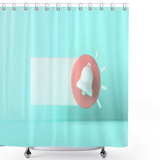 Personality  Subscribe Button Banner With Bell. Subscribe To A Video Channel Or Social Media Account. 3D Rendering Shower Curtains