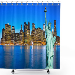 Personality  Statue Of Liberty. New York, USA. Shower Curtains