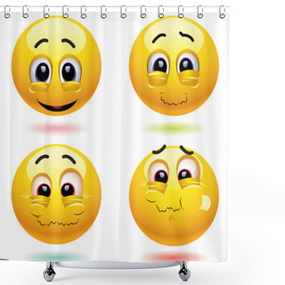 Personality  SMILEY Shower Curtains