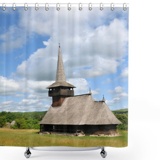 Personality  Wooden Church Shower Curtains