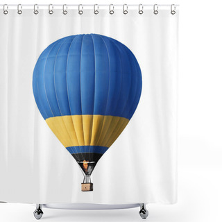 Personality  Bright Colorful Hot Air Balloon On White Background Shower Curtains