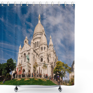 Personality  The Famous Sacre Coeur Basilica In Montmartre, Paris.on Sunny Days Shower Curtains