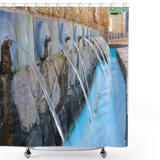 Personality  Polop Fountains Shower Curtains