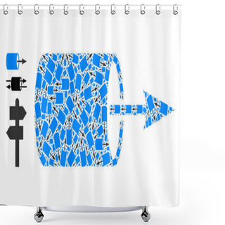 Personality  Fractal Pipe Flow Direction Icon Itself Composition Shower Curtains