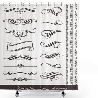Personality  Decorative Design Elements & Page Decor Shower Curtains
