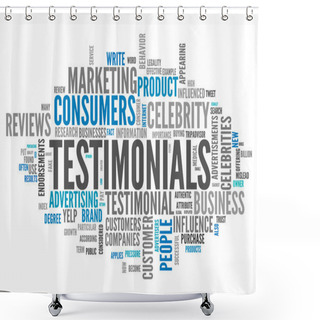 Personality  Word Cloud Testimonials Shower Curtains