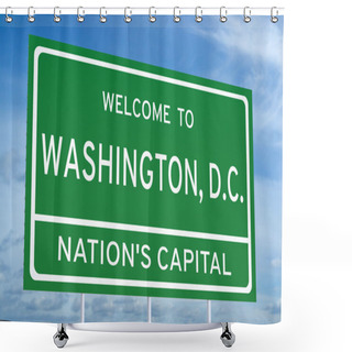 Personality  Welcome To Washington, D.C. State Road Sign Shower Curtains