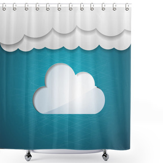 Personality  Vector Background With Cloud. Shower Curtains