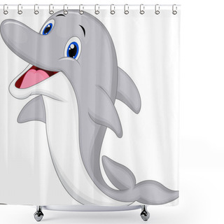 Personality  Cute Dolphin Shower Curtains