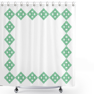 Personality  Square Celtic Frame Shower Curtains