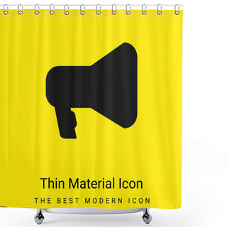 Personality  Amplification Tool Silhouette In Black Minimal Bright Yellow Material Icon Shower Curtains
