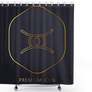 Personality  Animal Eye Shape Golden Line Premium Logo Or Icon Shower Curtains