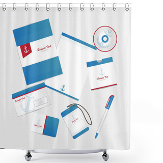 Personality  Corporate Identity With Anchor Shower Curtains