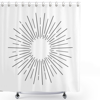 Personality  Sun Rays Shape Shower Curtains