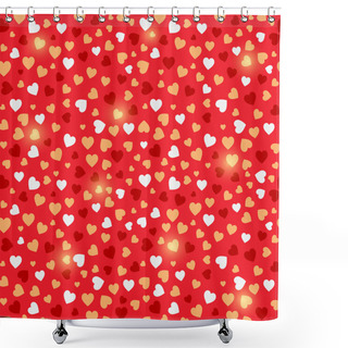 Personality  Seamless Valentine Red Background Shower Curtains