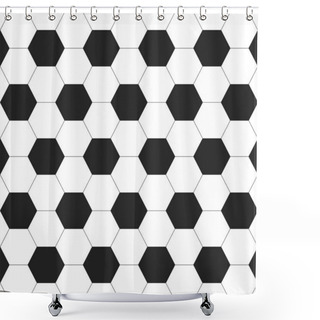 Personality  Black And White Background On A Soccer Theme Shower Curtains