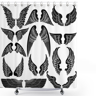 Personality  Angel Wings Shower Curtains