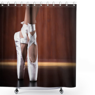 Personality  Young Ballerina Dancing, Closeup Shower Curtains