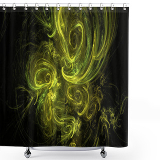 Personality  Fantasy Chaotic Colorful Fractal Pattern. Abstract Fractal Shapes. 3D Rendering Illustration Background Or Wallpaper. Shower Curtains