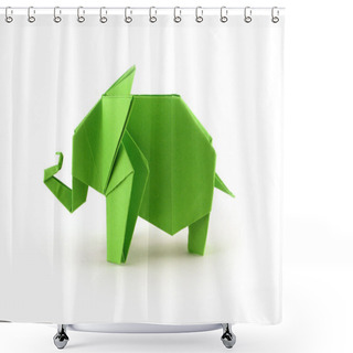 Personality  Origami Elephant Shower Curtains