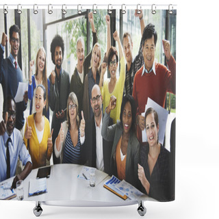 Personality  Multiethnic Business Team  Shower Curtains