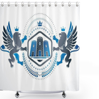 Personality  Heraldic Coat Of Arms Shower Curtains