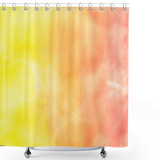 Personality  Watercolor Yellow And Orange Gradient Texture. Hand Painted Background. Shower Curtains