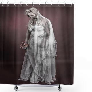 Personality  Zombie Bride Shower Curtains