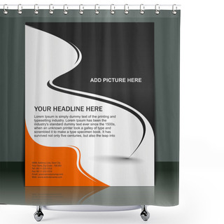 Personality  Flyer/Poster Design Shower Curtains