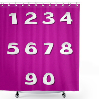 Personality  Vector Set Of Number Shower Curtains