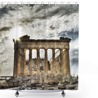 Personality  Artistic View Of Caryatids In Erechtheum, Acropolis,Athens,Gr Eece Shower Curtains