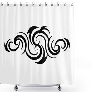 Personality  Tribal Ethnic Tatto Icon Shower Curtains