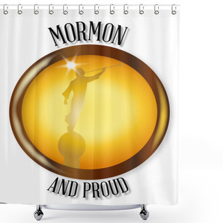 Personality  Mormon And Proud Button Shower Curtains