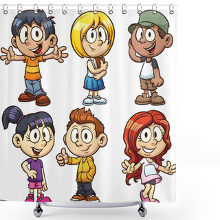 Personality  Cartoon Kids Shower Curtains