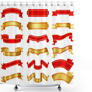 Personality  Set Of Ribbons Shower Curtains