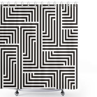 Personality  Zigzag Seamless Background Shower Curtains