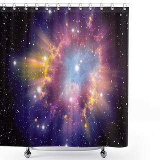 Personality  Supernova Explosion Shower Curtains