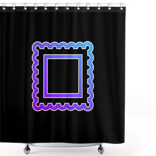 Personality  Border For Frame Pictures Blue Gradient Vector Icon Shower Curtains